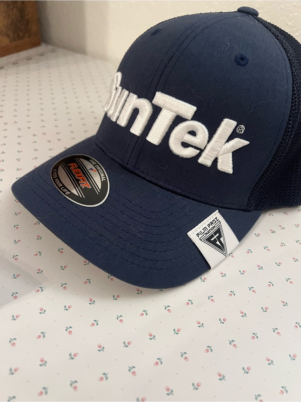 SunTek Navy Blue Flexfit Mesh Trucker Hat - Picture 5 of 6